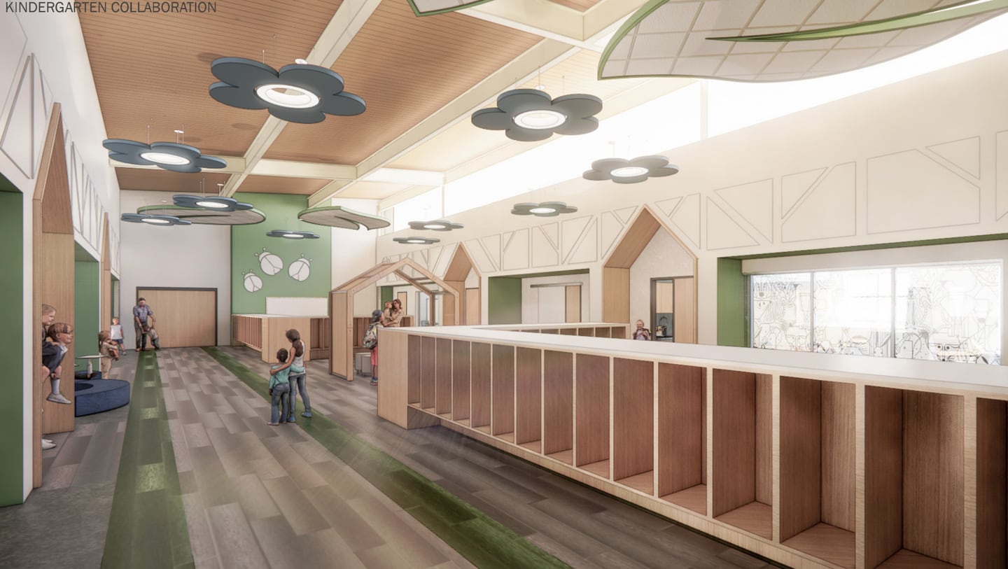 A rendering of the collaboration space in the proposed ECC extension that was presented during Monday's school board meeting.
