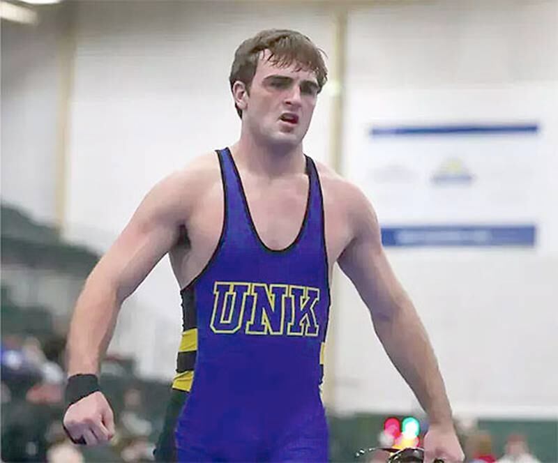 Nebraska-Kearney's Jackson Kinsella is ranked third in the nation at 197 pounds in NCAA Divison II wrestling.