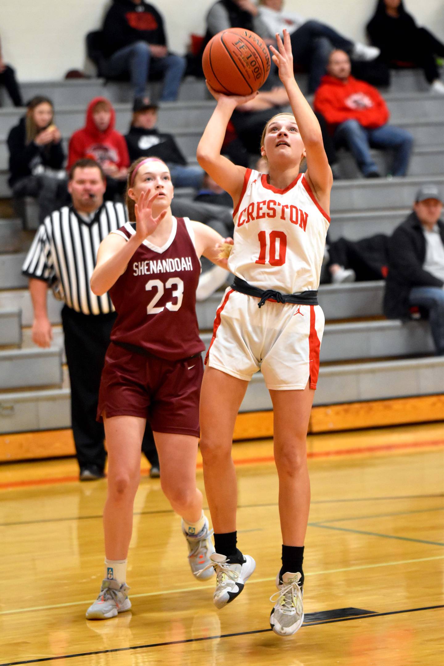 Kadley Bailey puts up a shot Tuesday at home against Shenandoah. Bailey scored 12 for the Panthers in the 68-46 loss.