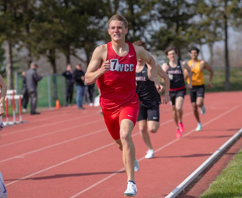 Southwestern freshman Dillon Starlin of Creston ran a 1:58.83 in the 800-meter run Saturday at the Dick Young Classic in Grinnell. The time was a 5.67 second personal best.