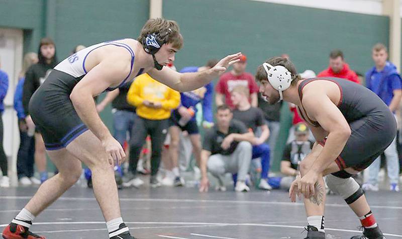 University of Nebraska-Kearney wrestler Jackson Kinsella of Creston (left) is ranked 10th at 197 pounds in NCAA Div. II. The Lopers team is also ranked 10th nationally.