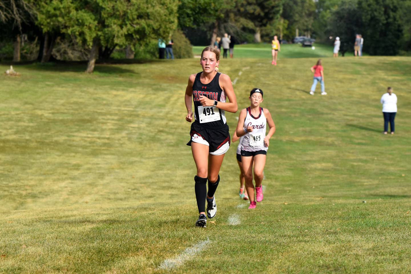 Creston junior Payton Davis led the Panthers with a seventh-place finish in 23:36.08, nearly five minutes faster than her time on this course last year.