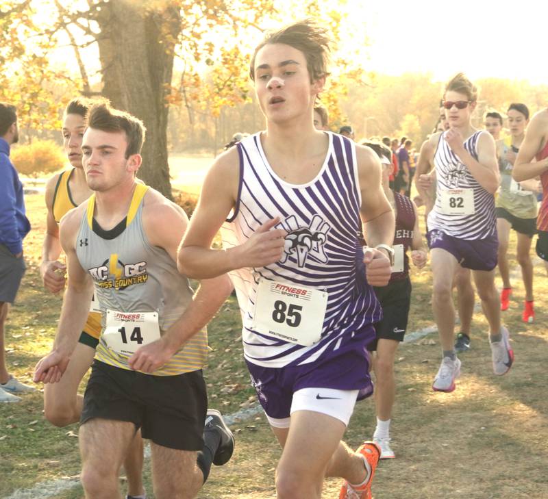 NV/OM's Gabe Winkelmann runs in a meet last year. The Wolverines open the season Thursday, Sept. 4 at a meet hosted by West Central Valley in Redfield.