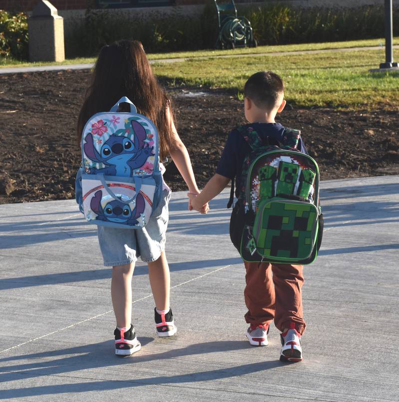 Students walk to their first day of school in Creston in August. CCSD has received its 2025 Performance Profile from the Iowa Department of Education.
