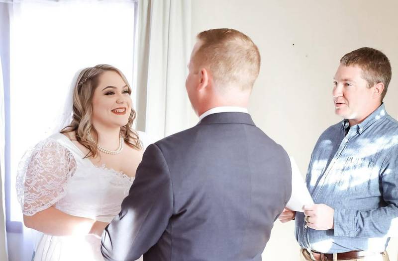 Chris Roberts has officiated 15 weddings since being ordained.