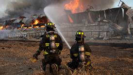 Chicken farm fire draws 25 departments