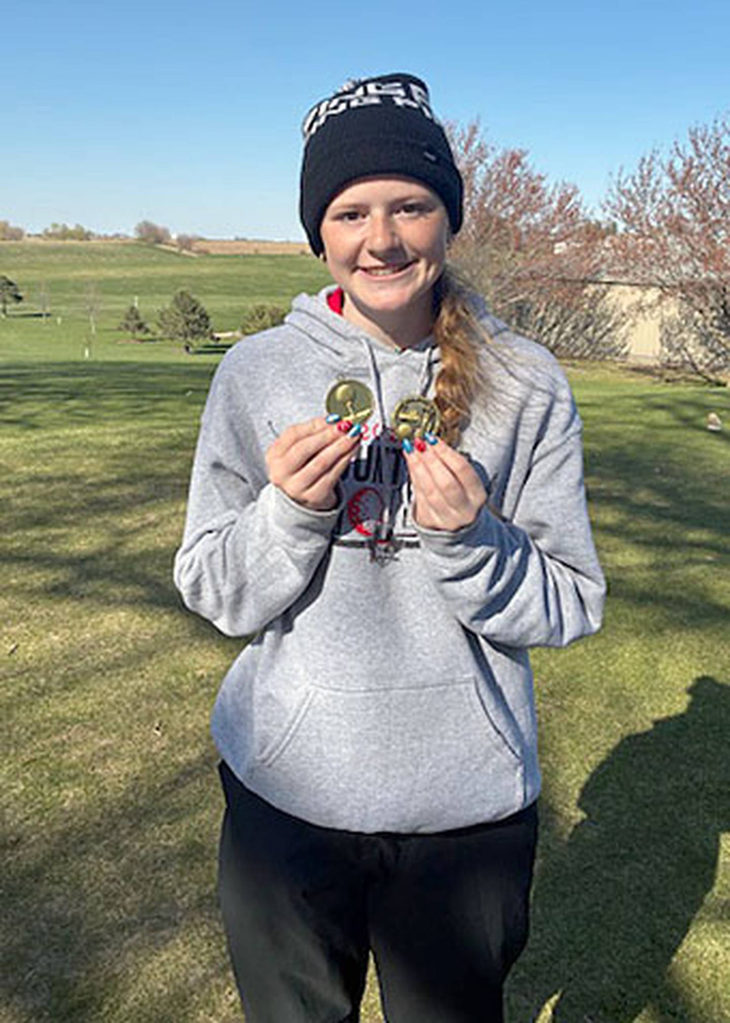 Mount Ayr's Jaylee Shaffer, state runner-up last year as a freshman, was girls medalist with a 79.
