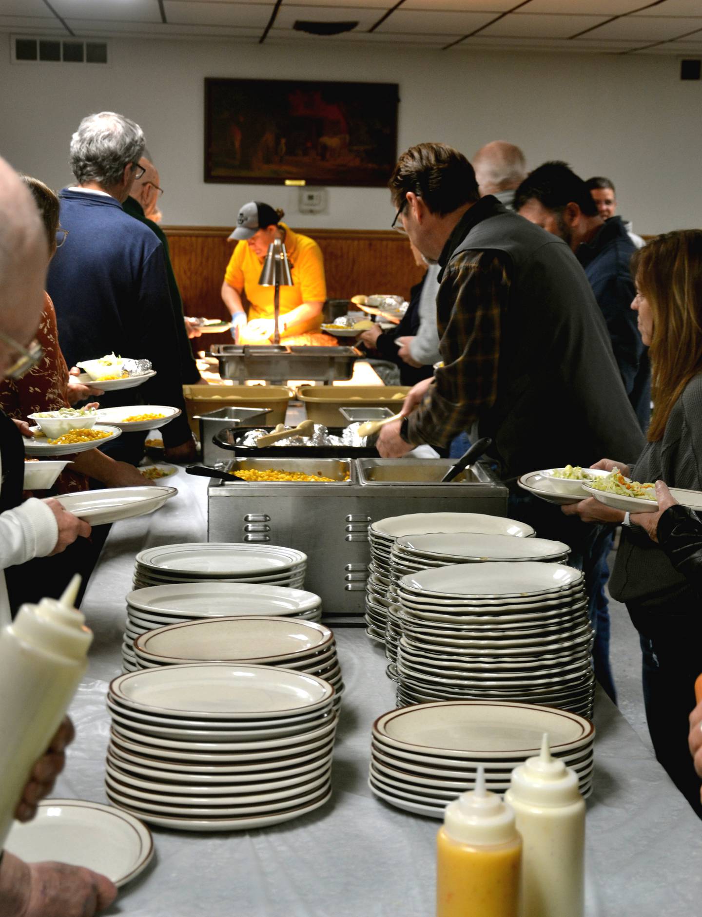 Spencer's Steakhouse served prime rib and ham, with sides provided by the Eagles Club.
