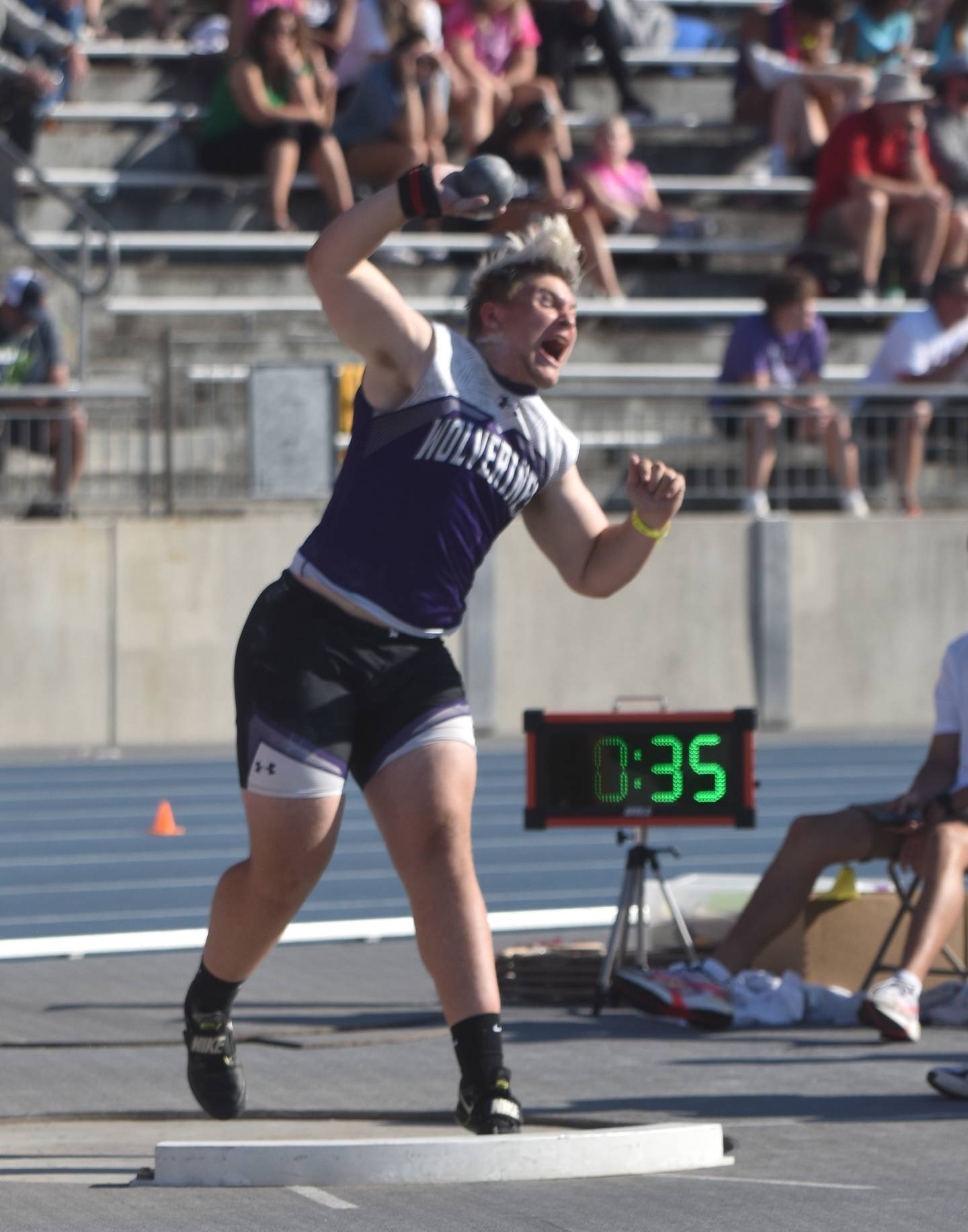 Trenton Warner - fifth in 1A shot put