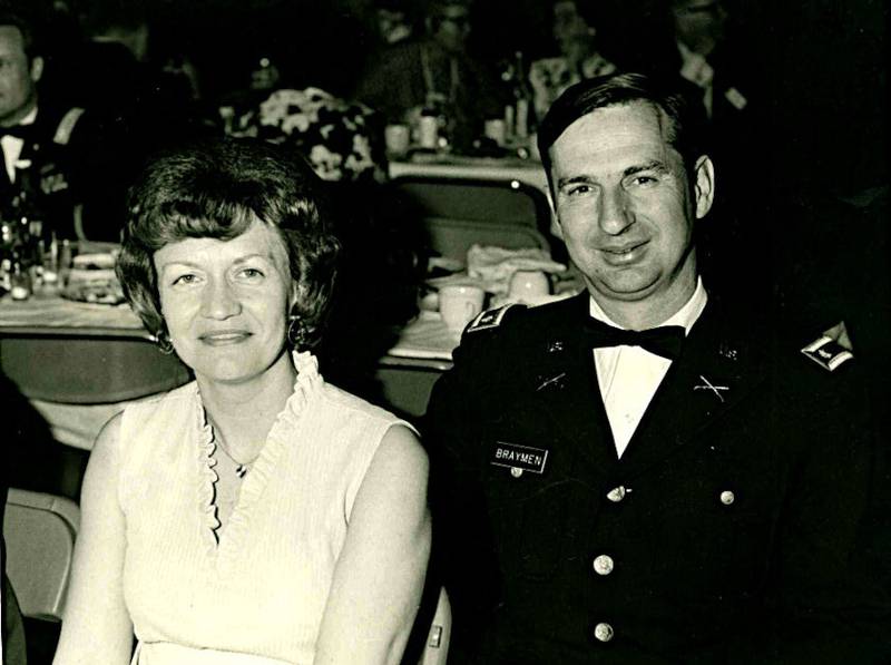 Tom Braymen and wife Beverly attend a National Guard formal event in the early 1970s. Braymen was part of the Guard for 26 years.