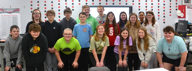 Seventh and eighth grade students from Creston Middle School's School-to-Work Program are working to get the Panther Perk up and running for February.