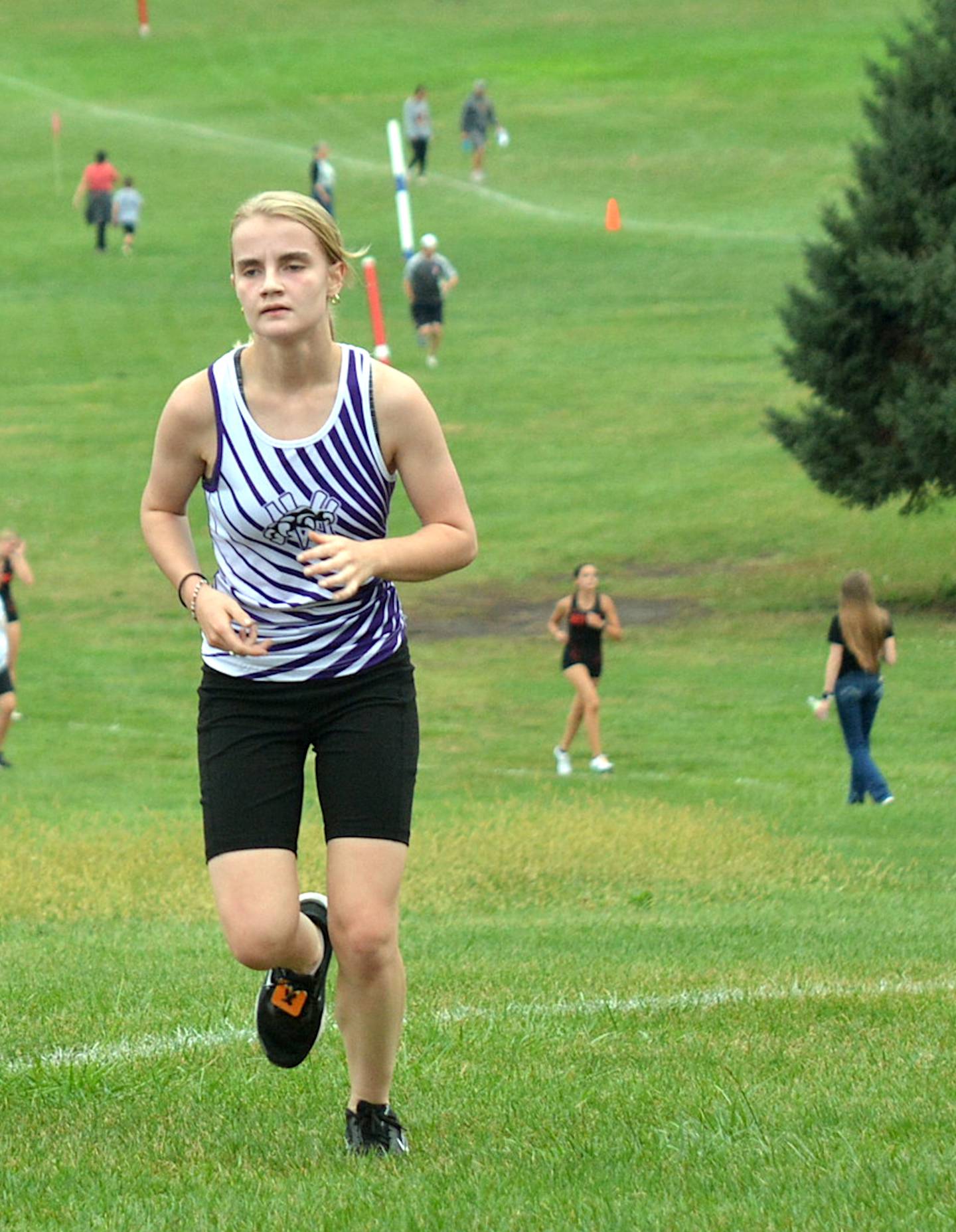 NV/OM junior Kaylee Van Horn runs in the Panther Invitational Tuesday, Sept. 23 in Creston.