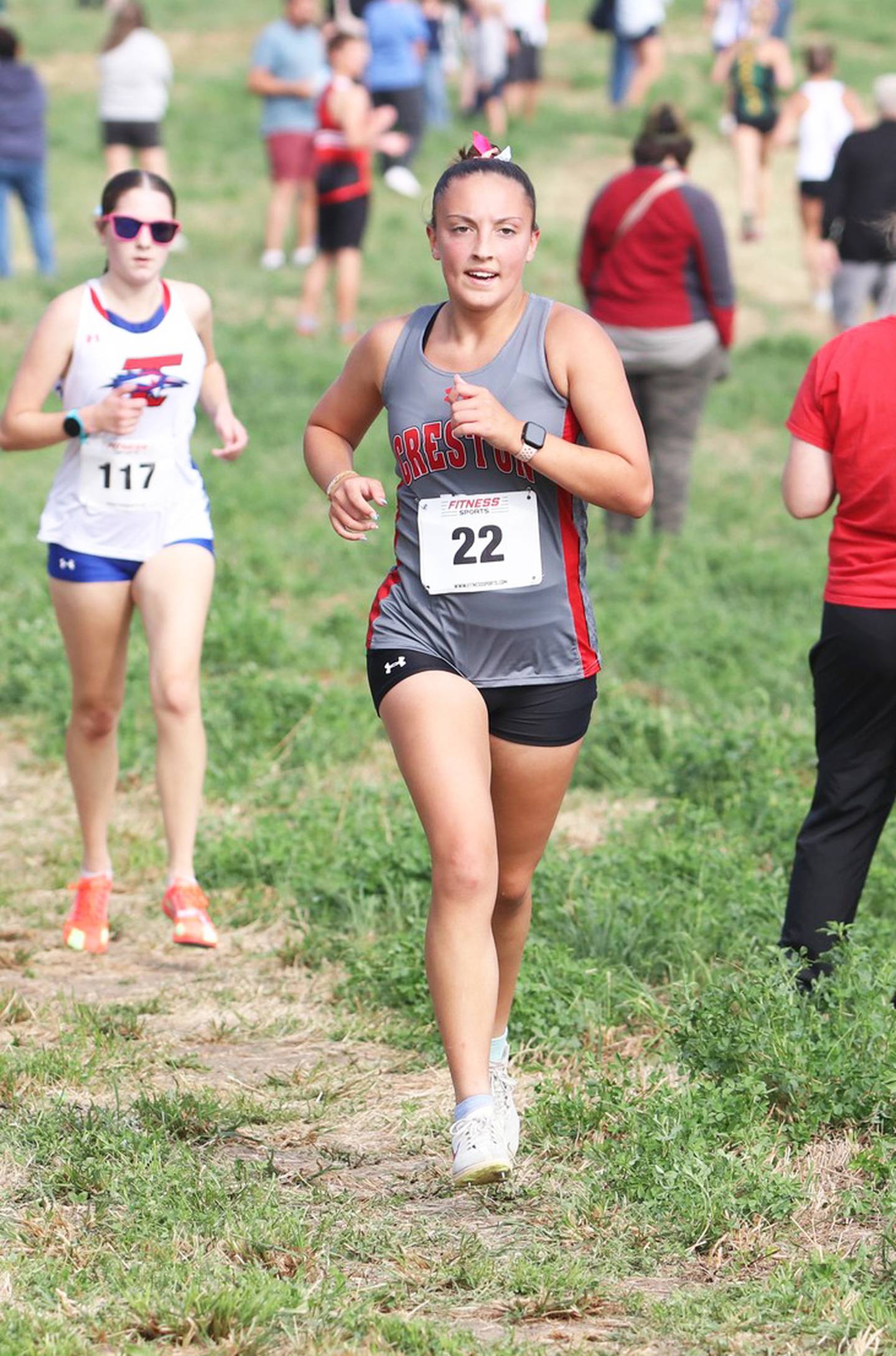 Creston senior Abby Freeman shaved two minutes off her 2024 West Central Valley course time.