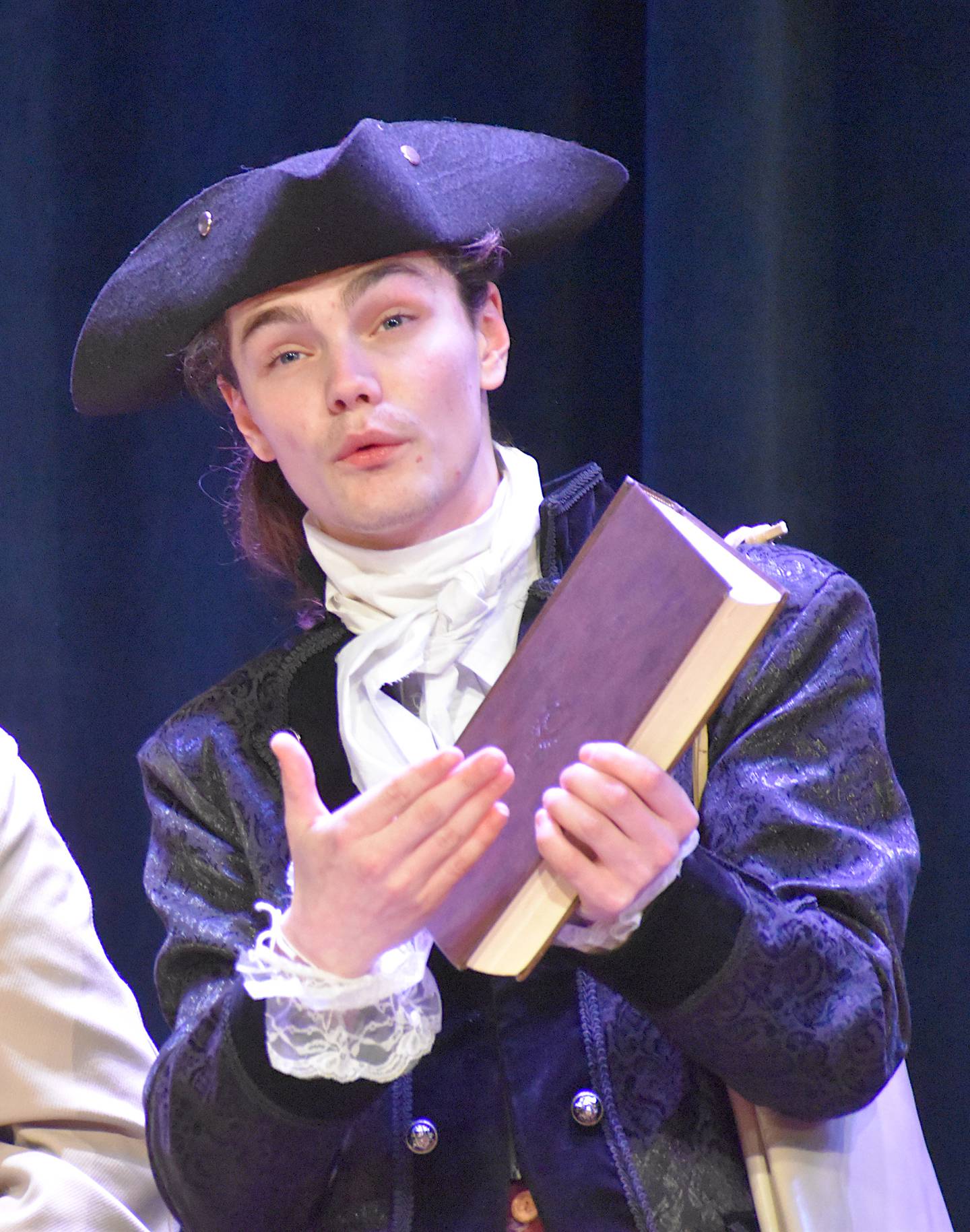 Ichabod Crane (Carson Beer) speaks during "The Legend of Sleepy Hollow."