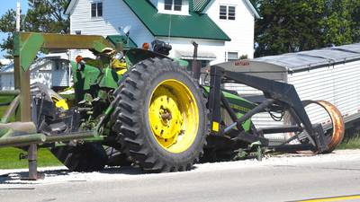 One injured in tractor-semi collision