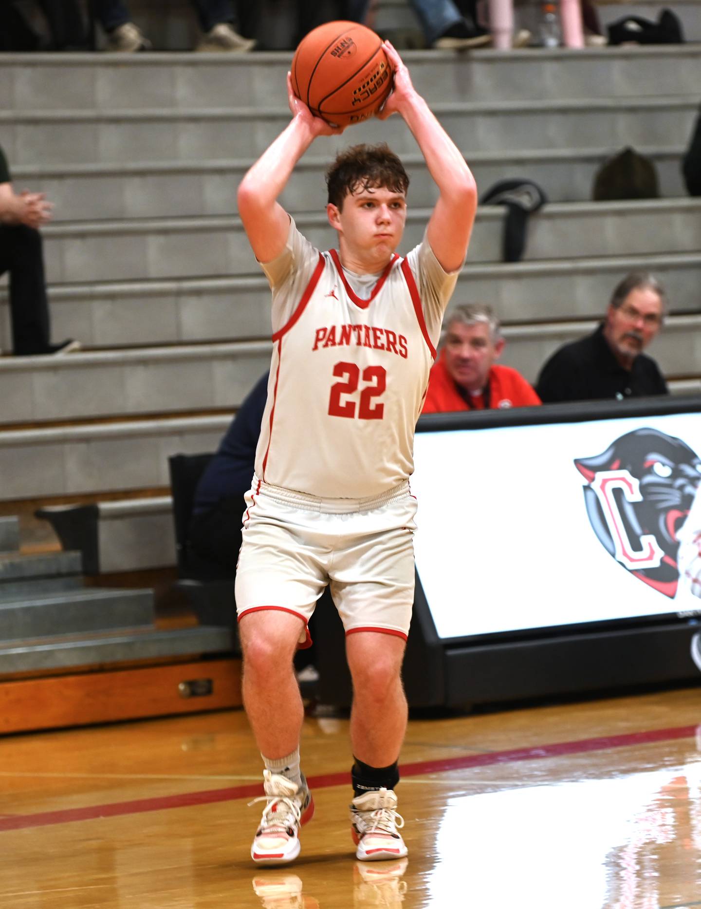 Nate Carroll looks to pass the ball to an open teammate.