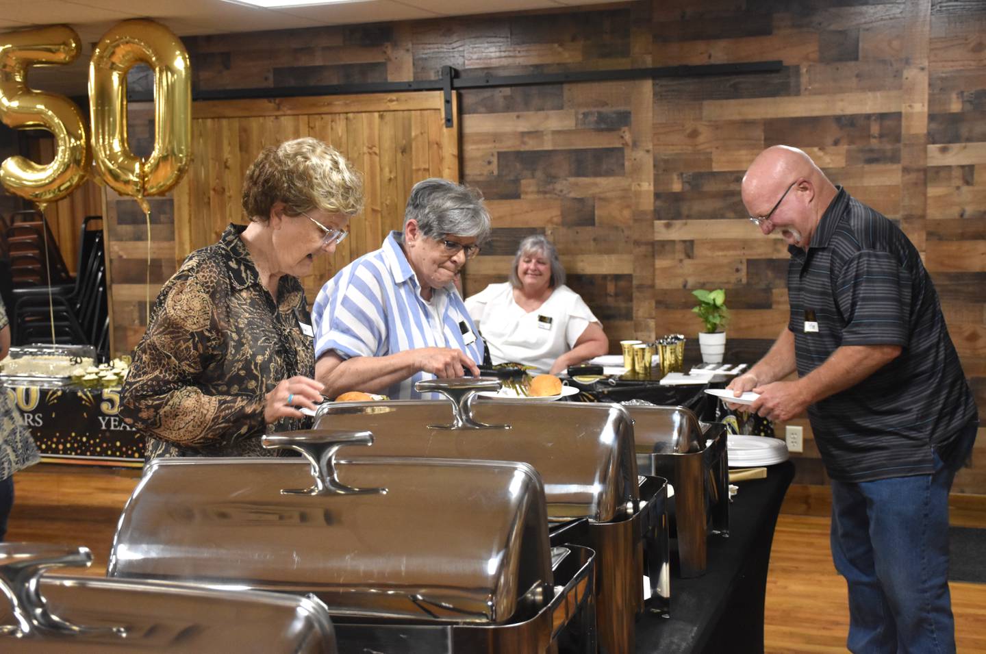 SIRHA annual meeting attendees enjoy food provided by Dee's Catering.