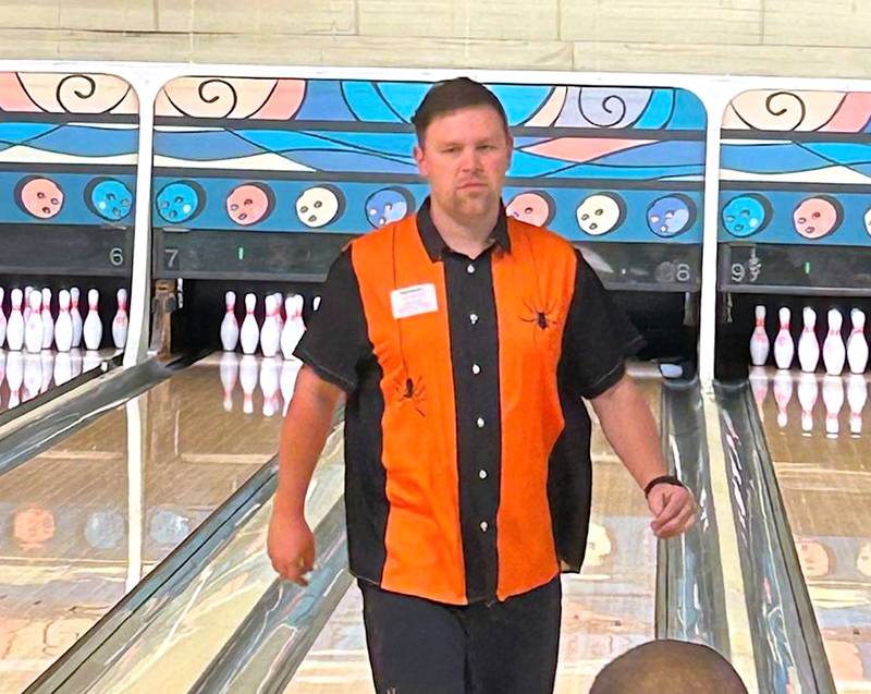 Nate Blaine of Greenfield enjoys a round of bowling during a Special Olympics competition in 2023.