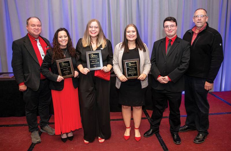 The CNA placed in five categories and won three at the Iowa Newspaper Association. CNA staff attending were, from left, John Van Nostrand, Mandy McDowell, Erin Henze, Cheyenne Roche, Nick Pauly and Craig Mittag.