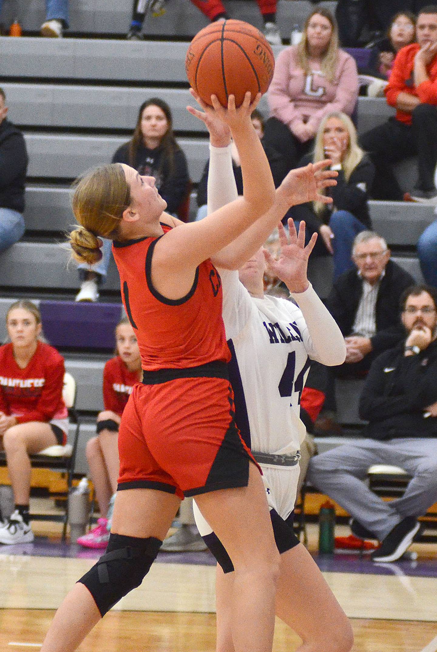 Creston's Kadley Bailey shoots a layup to finish a Panther fast break Monday. Bailey scored a game-high 19 points in the 37-36 win.