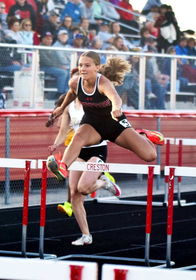 Kadley Bailey brought home the gold in the girls 100m hurdles, running 16.03.