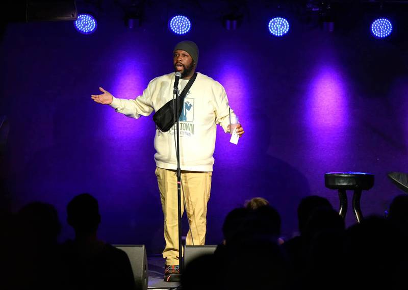 Dante Powell performs stand-up.
