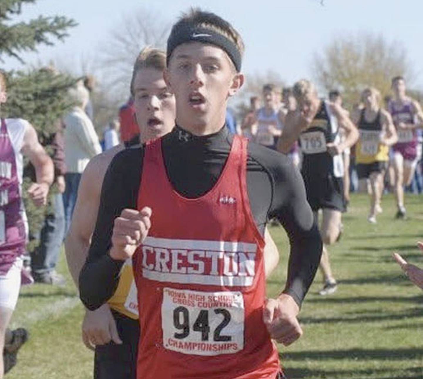 Matt Lanning of Creston is shown in the 2007 state cross country meet. Lanning completed his first Boston Marathon on April 20. It was his fifth career marathon.