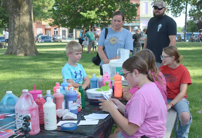 Children paint during a Tuesday Night in the Park in 2024. A discussion was held during an Afton city council meeting around alcohol in the park. Alcohol would not be allowed during non-adult nights.