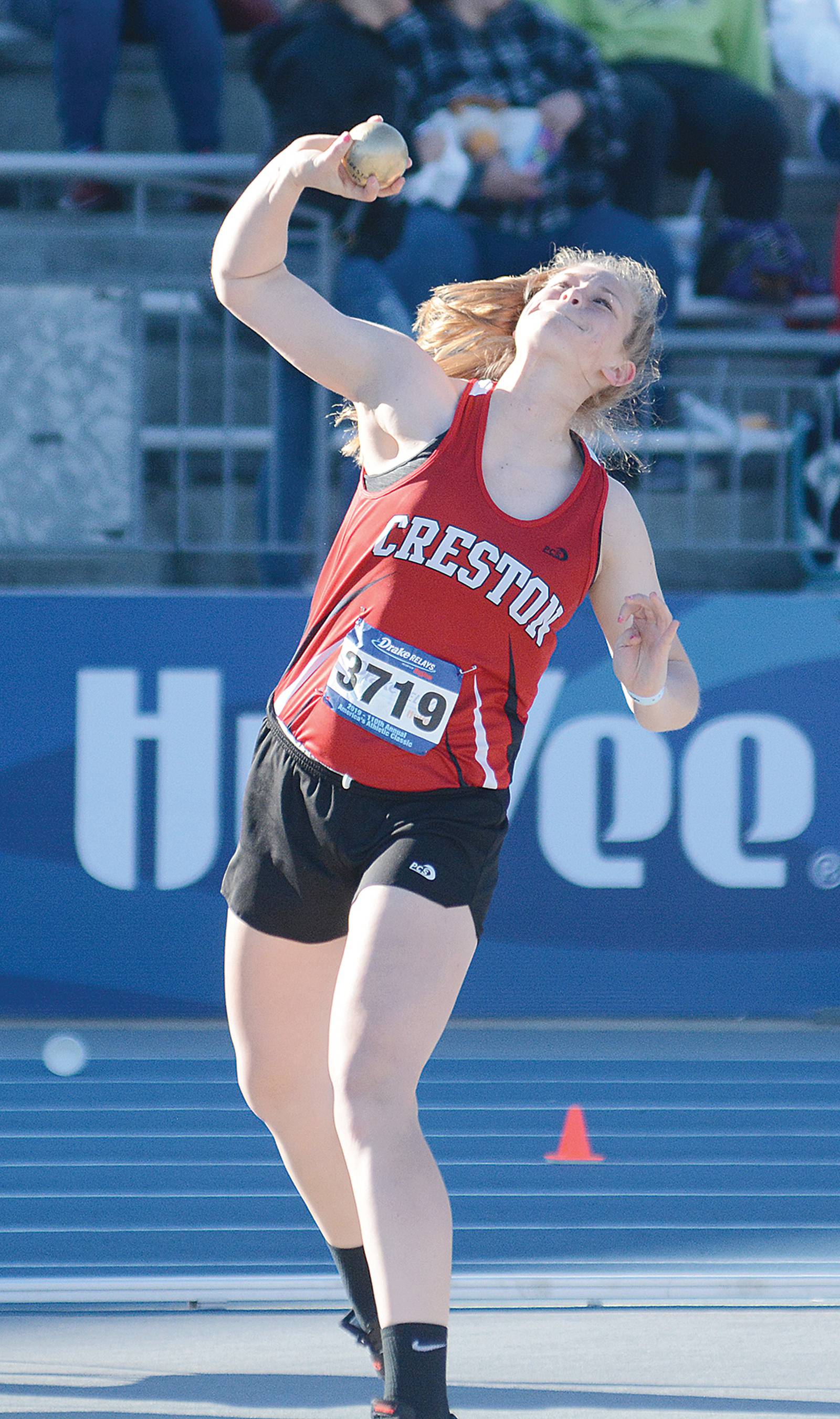 Fields snags 14th in Drake shot put Creston News