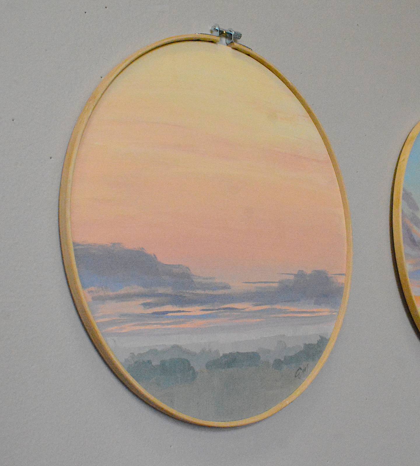 Embroidery hoops were described by McQueen as a way for her to connect her personal nostalgia to her work.