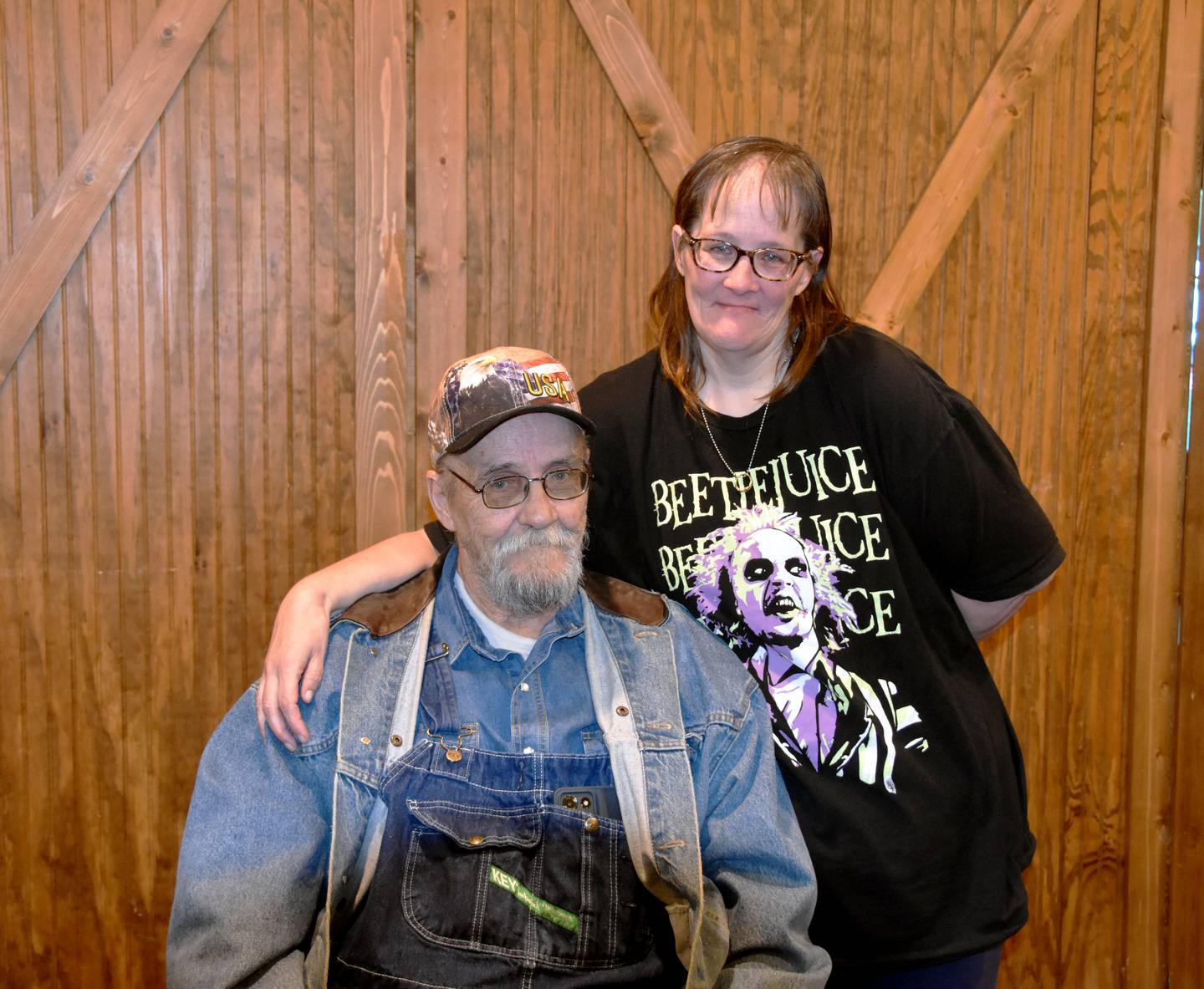 Vietnam veteran Fred Solt met his daughter Kelly Cochran for the first time Oct. 22 as the Creston VFW and Granger American Legion donated poppy money to help bring Cochran to Iowa from her home in Washington.