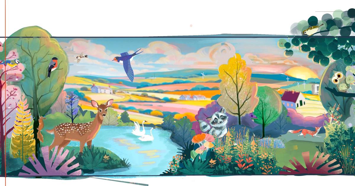 Nature mural donated to library