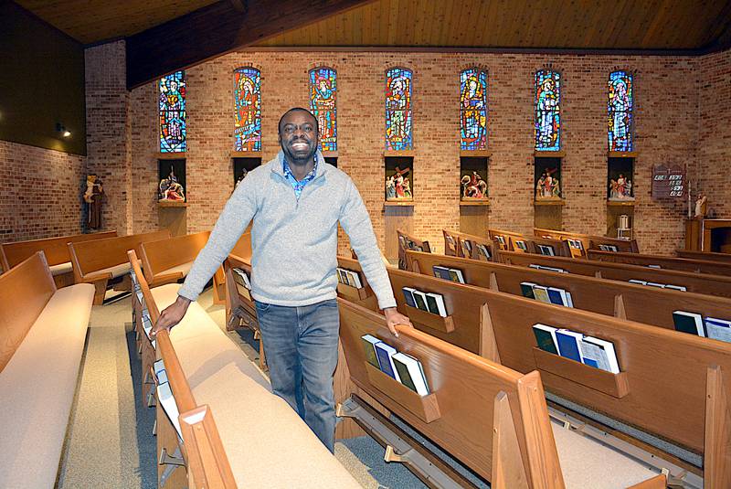 Father Philip Bempong, who serves St. John's Catholic Church in Greenfield and St. Patrick Catholic Church in Massena.