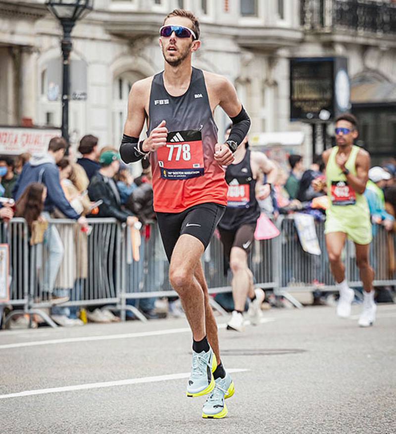 Creston native Matt Lanning runs in the 130th Boston Marathon on April 20. Lanning ran a personal-best 2:34:03 to place 545th among 29,376 entries.