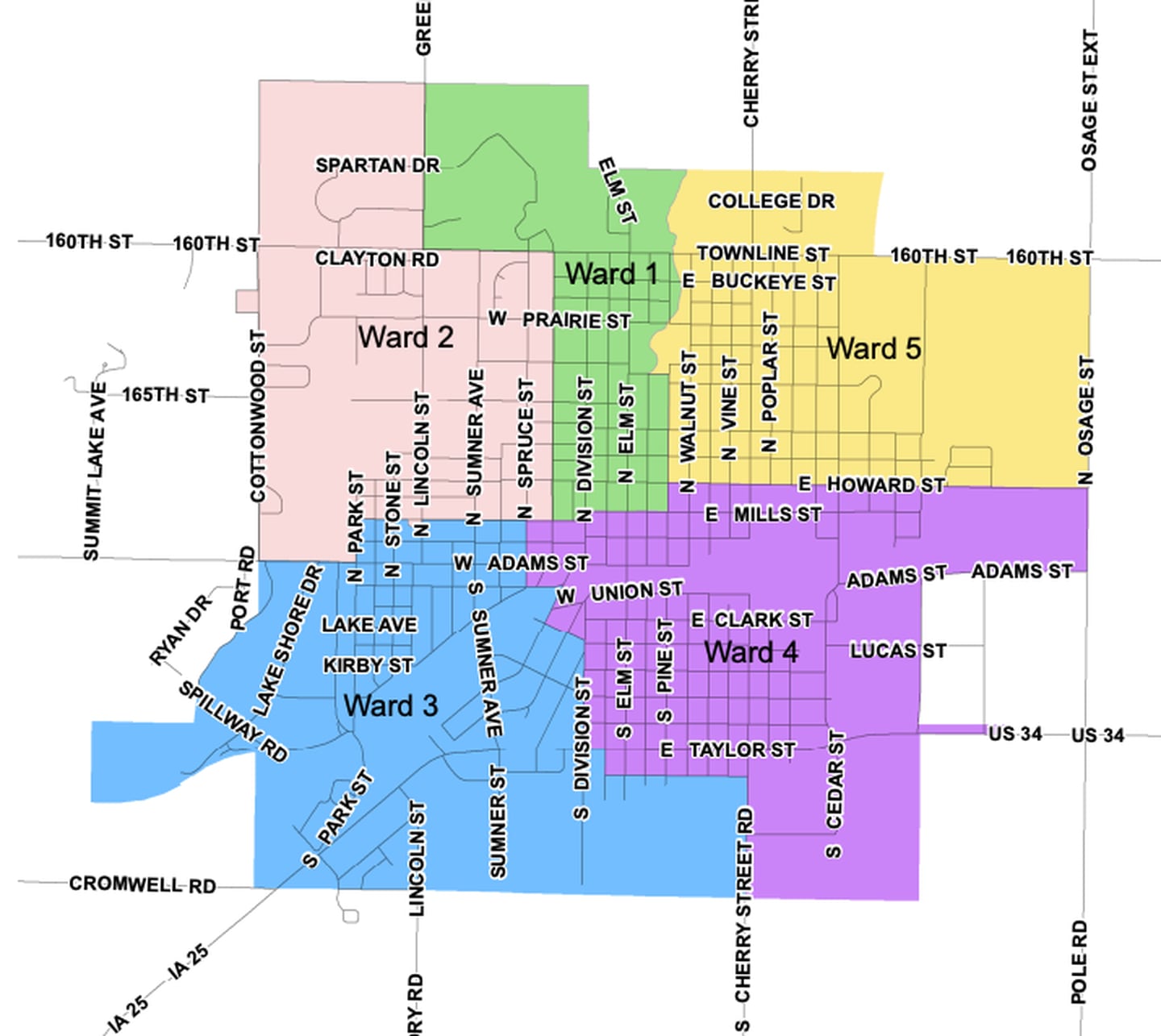 Only eligible voters in Ward 3, the blue section on the map, may apply for the open Creston City Council seat.