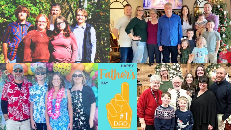 Area dads pictured with their families