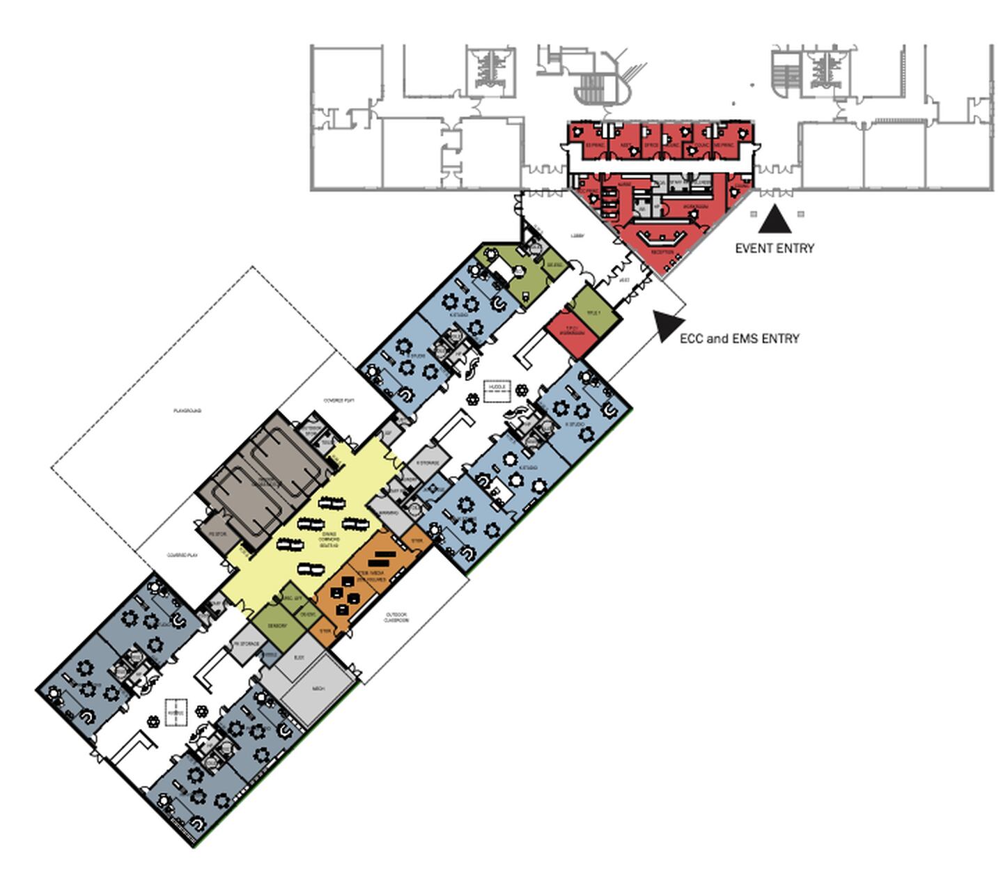 The proposed ECC addition by DLR Group.