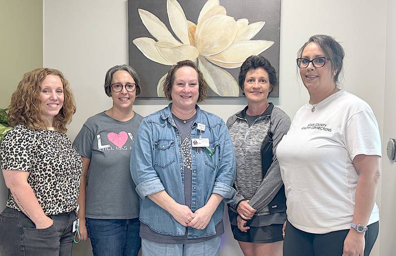 Members of the new group Adair County Healthy Connections are from left, Amanda Rivera, Melinda Stonebraker, Kori Newbury, Jennifer Garside and Whitney Lewis. Not pictured is Michelle Carns.