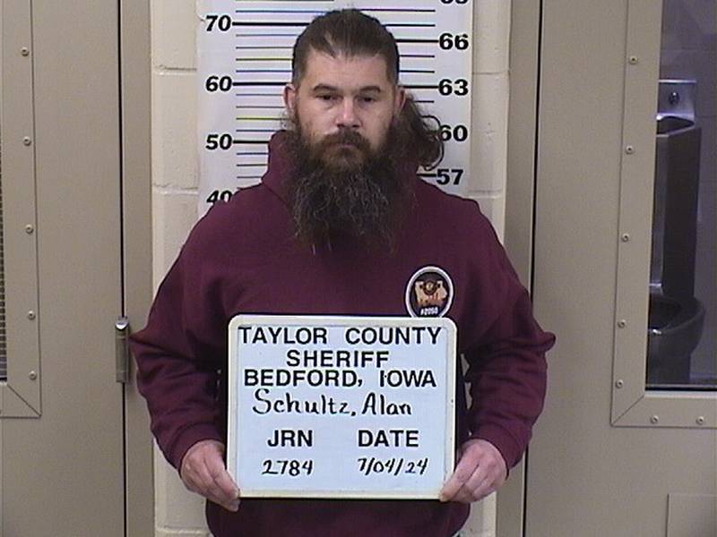 Alan J. Schultz, 37, of Bedford, is charged in Taylor Co. with murder in the first degree.