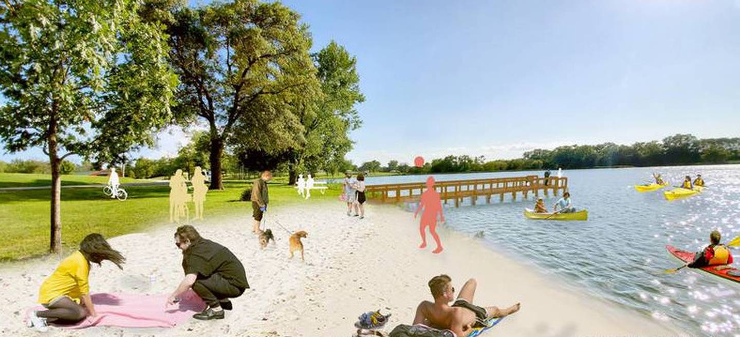 A rendering of what McKinley Lake might look like after the restoration is complete.