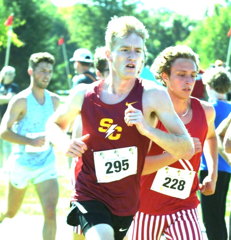 Nodaway Valley alum Doug Berg runs for Simpson College during a cross country meet last season.