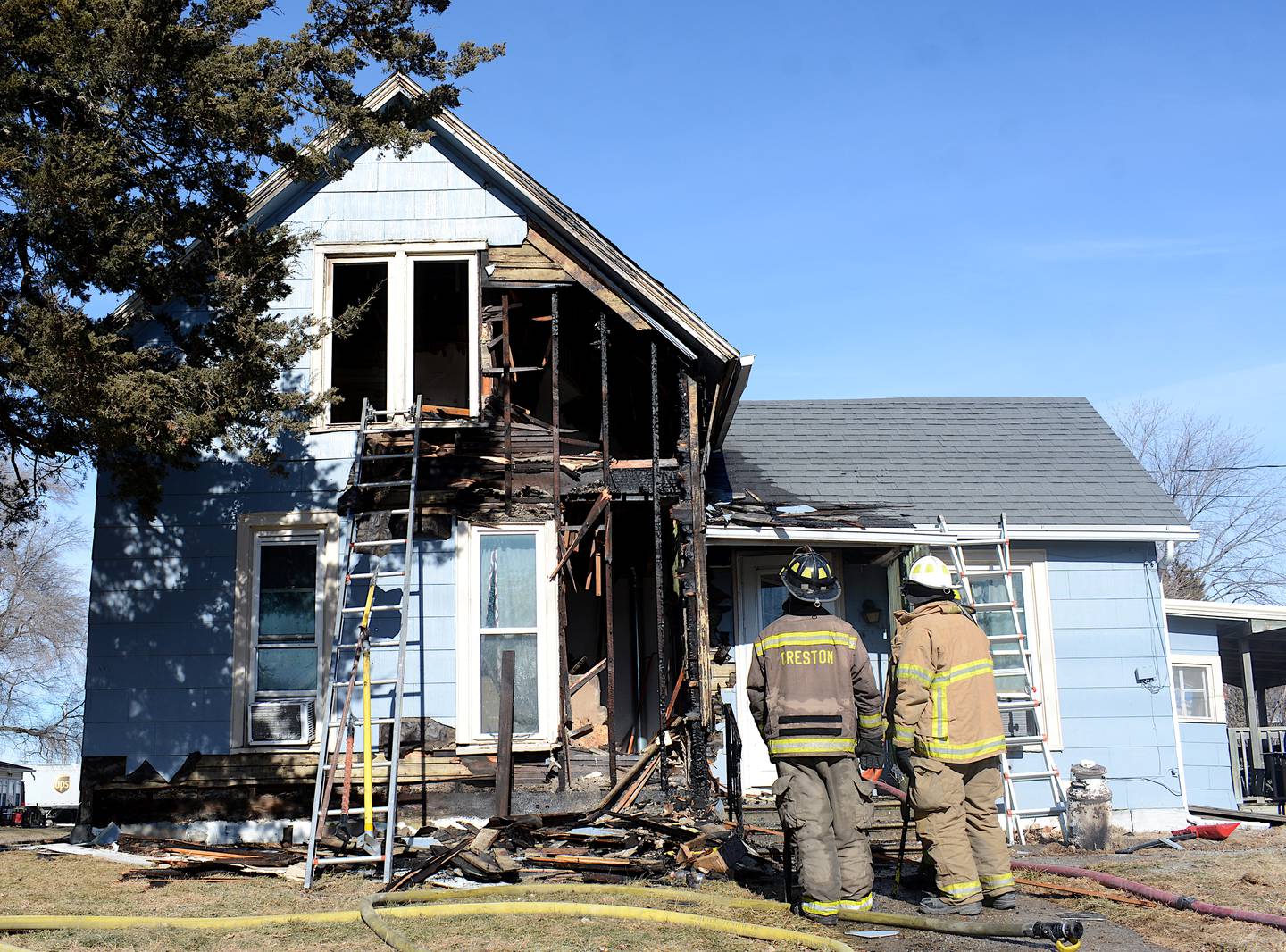 CNA News Reporter Nick Pauly placed first in Best Breaking News Photo at the Iowa Newspaper Awards with a photo from a house fire in January 2025.