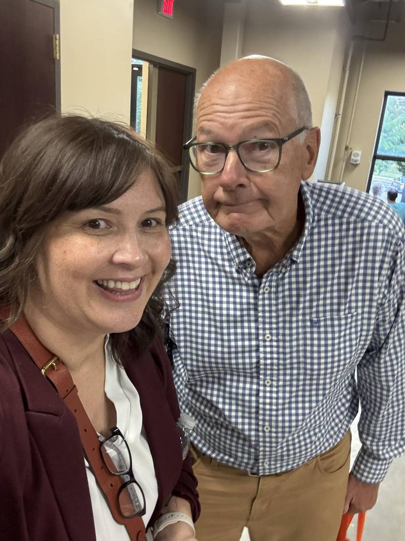 Sarah Scull and fellow speaker Harry Smith. Both will tell their stories at the Hoyt Sherman Place in Des Moines on Tuesday, Sept. 9.