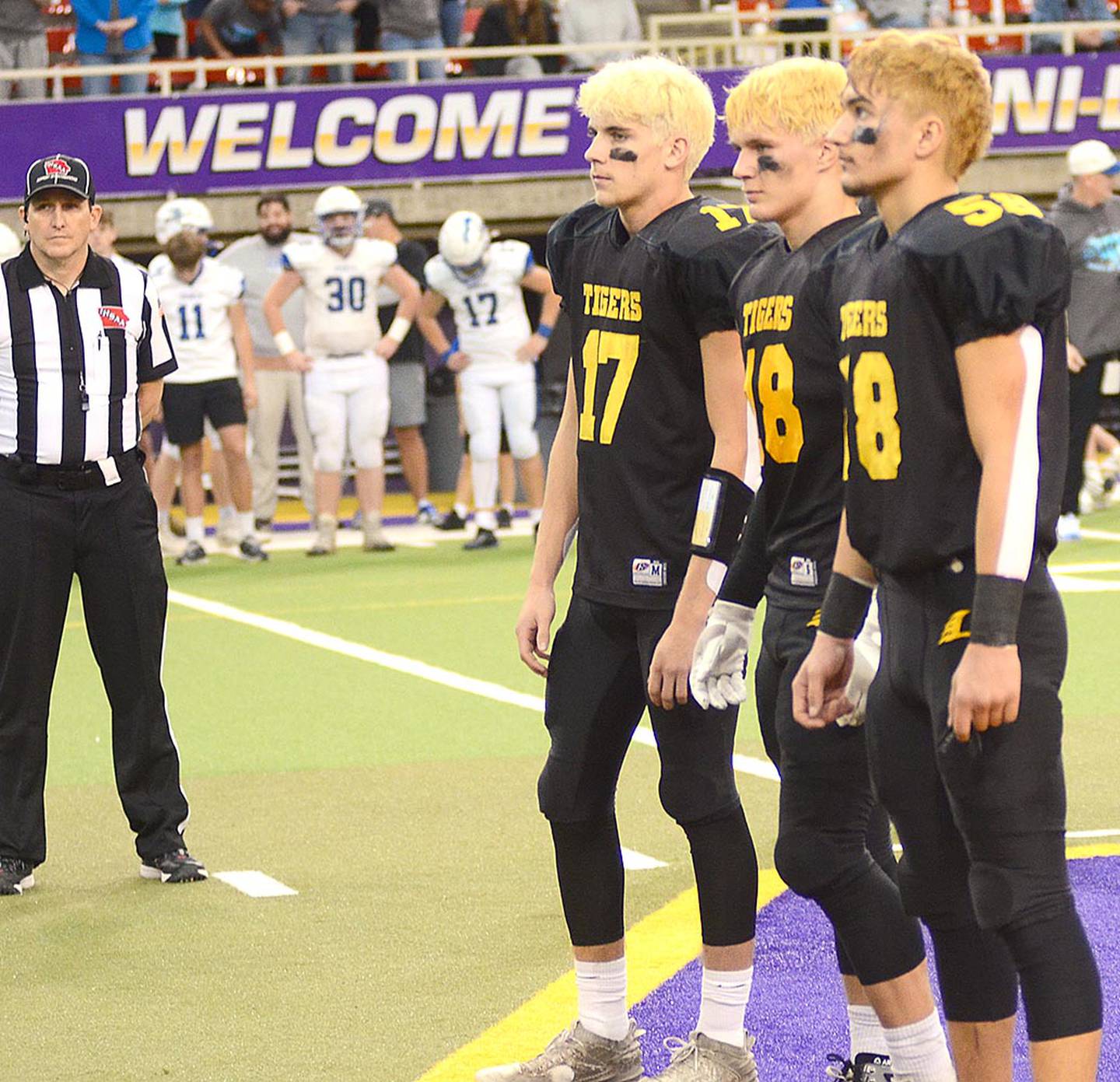 Team captains. From left, Gabe Funk, JJ Martin-England and Brody Brokaw.