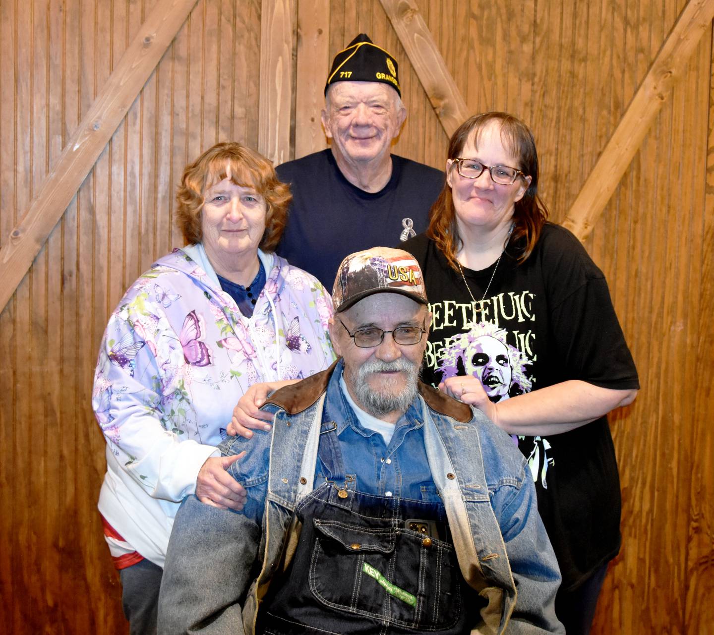 Vietnam veteran Fred Solt, front, with daughter Kelly Cochran, left, and friends Anita and Lenny Thompson.
