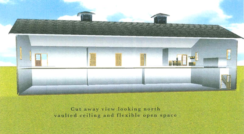 A cut-away view of the proposed museum at the Union County Historical Village.