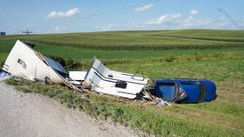 Accident: Truck and trailer totaled in one-vehicle accident