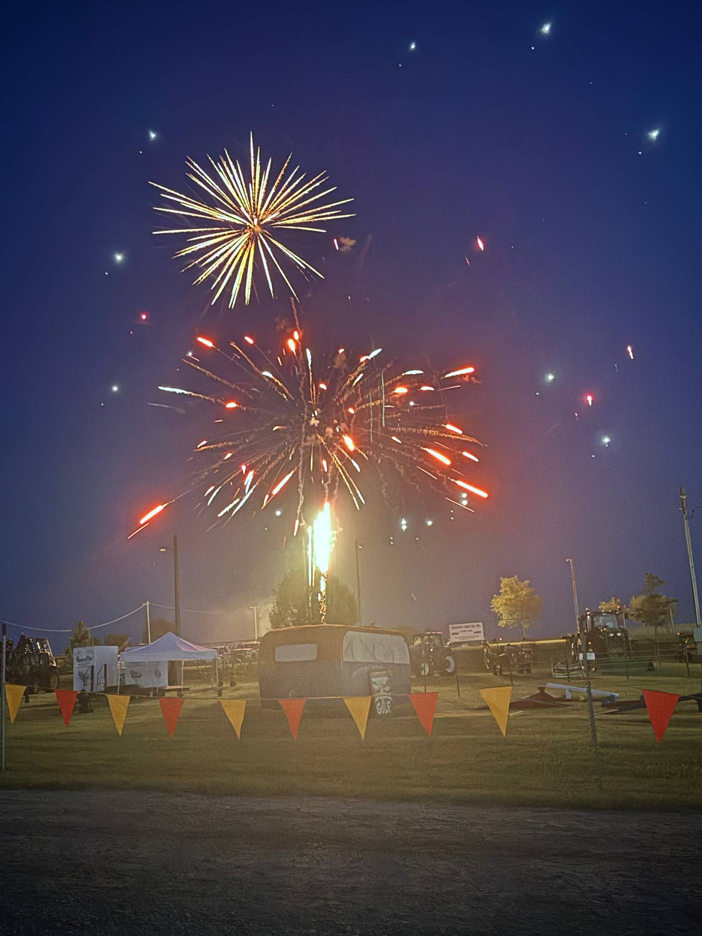 Fireworks burst in the air over the 2024 Adair County Fairgrounds Wednesday, July 10.