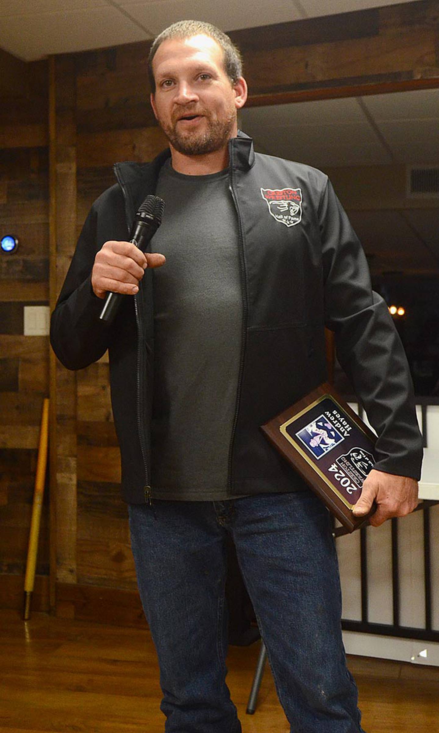Andrew Hayes, 2024 Creston Wrestling Hall of Fame inductee. Hayes was a two-time state champion for the Panthers in 1999 and 2000.