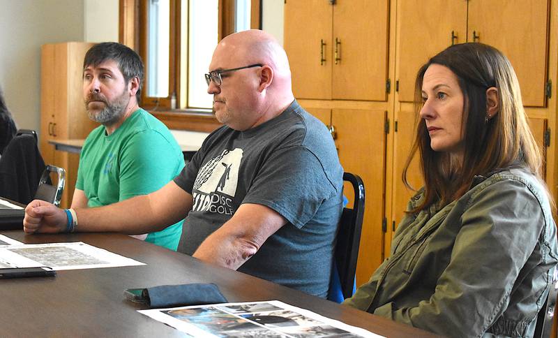 Austin Smith, Jeremey Rounds and Mindy Stalker answered questions on Saturday related to the Uptown revitalization project.